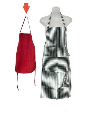 Children's Cotton Bib Apron, Solid Red